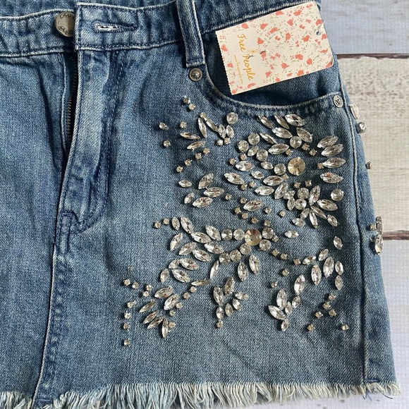 Free People Gemstone miniskirt indigo combo - Picture 5 of 11
